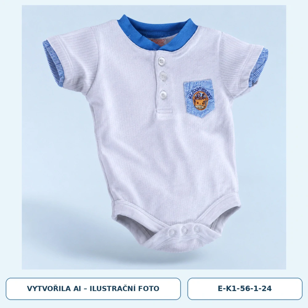 Klučičí body s límečkem, krátký rukáv – vel. 56