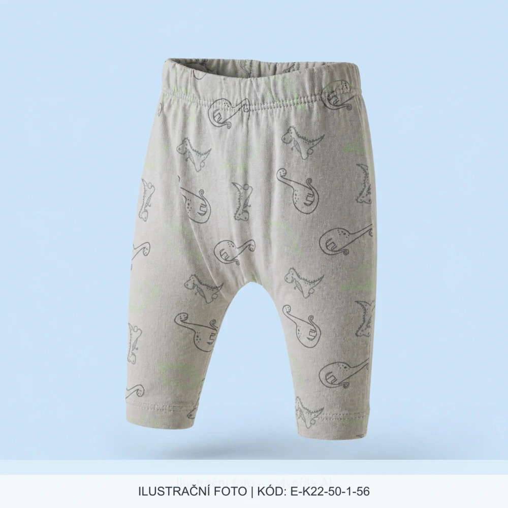 Klučičí kojenecké tepláky s dinosaury, vel. 50