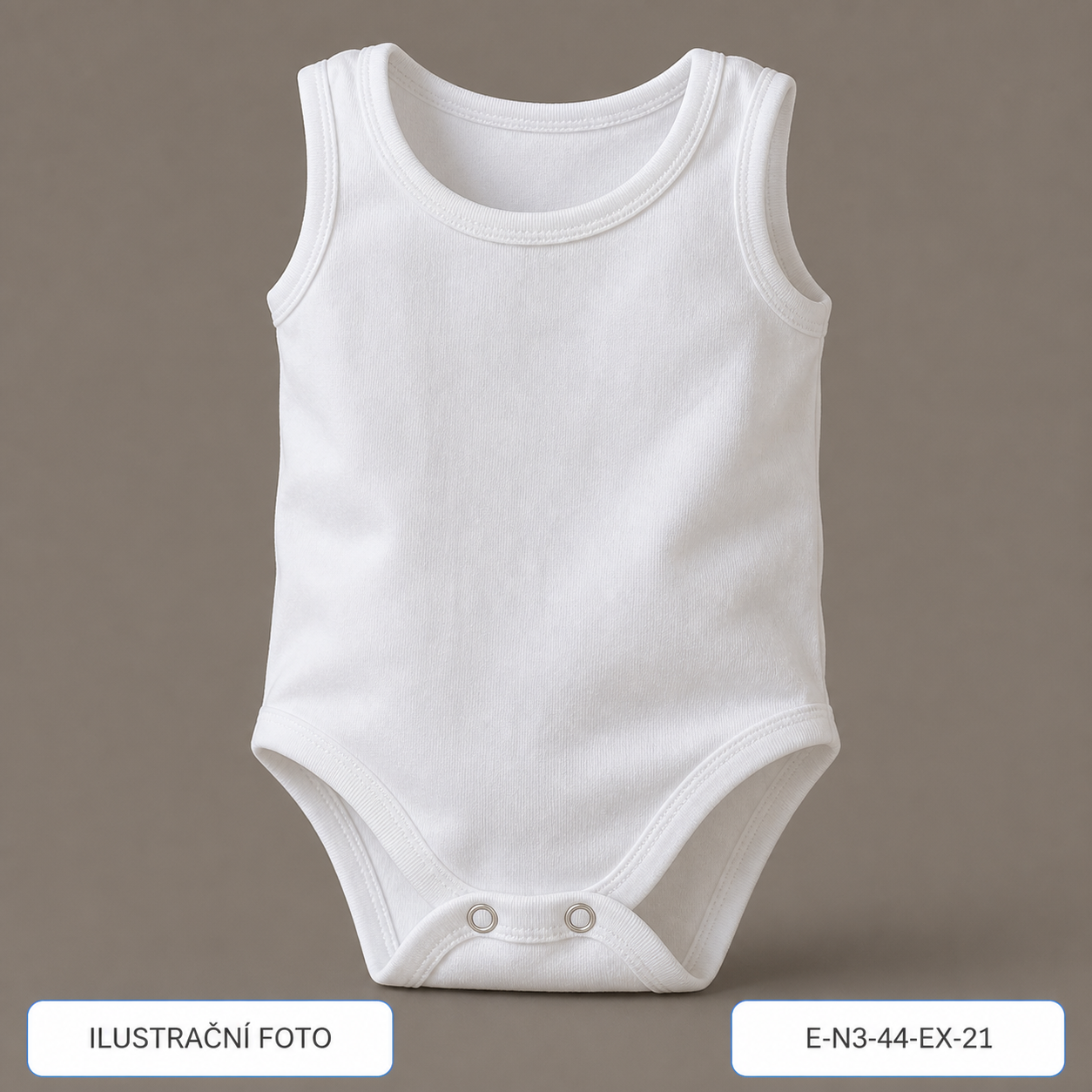Neutrální bílé body bez rukávů, vel. 44