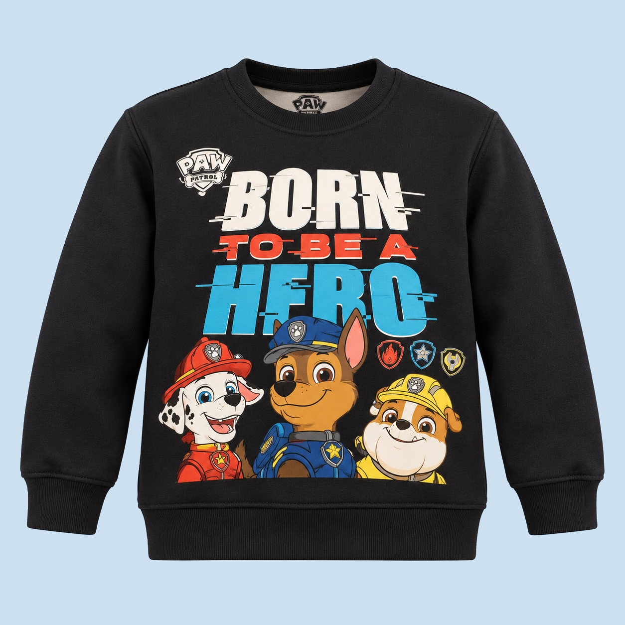Černá mikina Tlapková patrola HERO, vel. 122