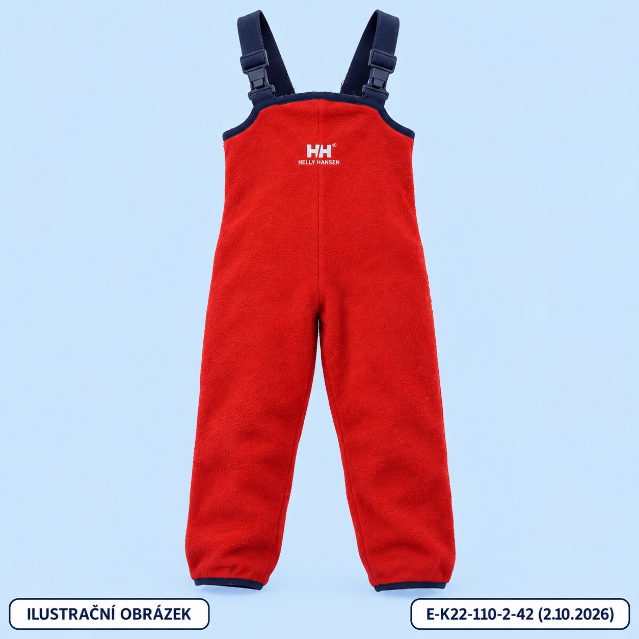 Červené fleecové kalhoty s laclem Helly Hansen – vel. 110