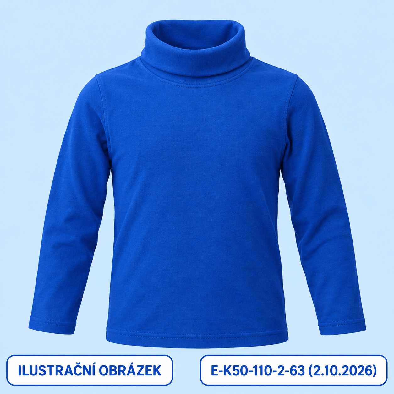 Modrý rolák s dlouhým rukávem – vel. 110