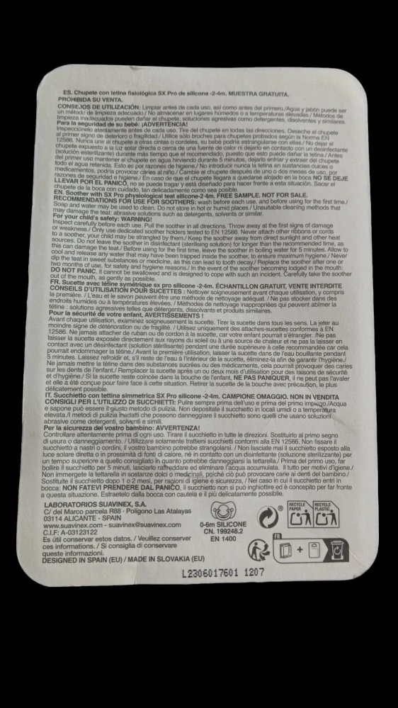 Dudlík SUAVINEX, 0-6.m