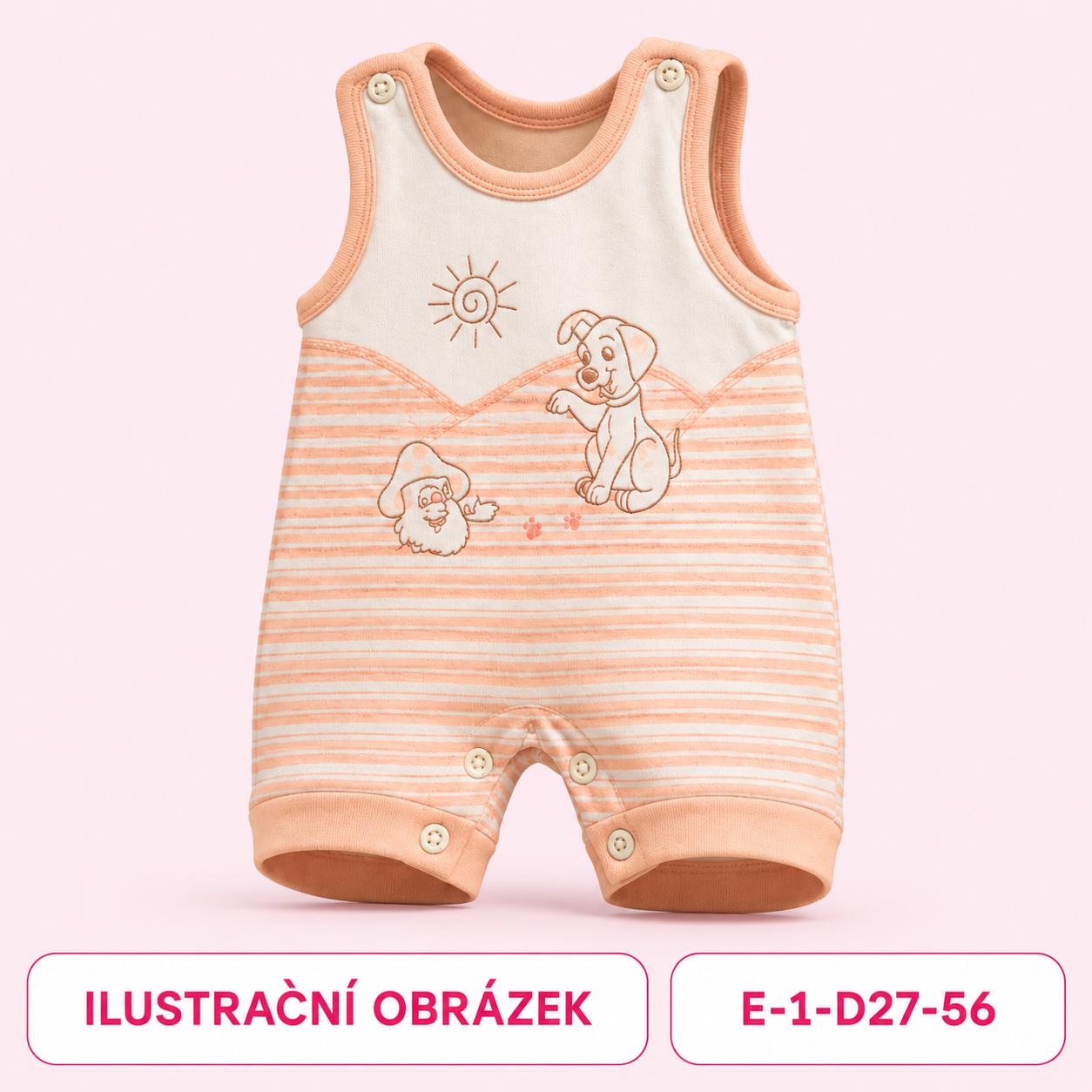 Dívčí letní overal se zvířátky, vel. 56