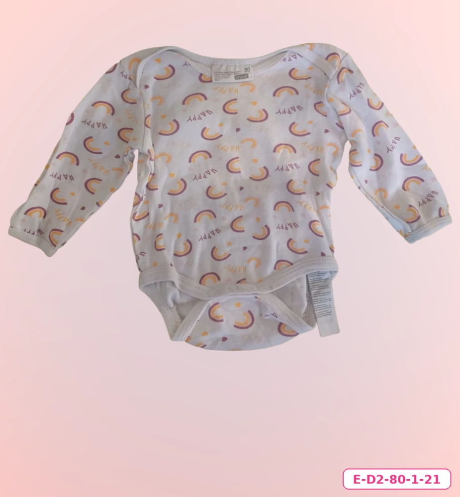 Dívčí body s duhou a dlouhým rukávem, vel. 80