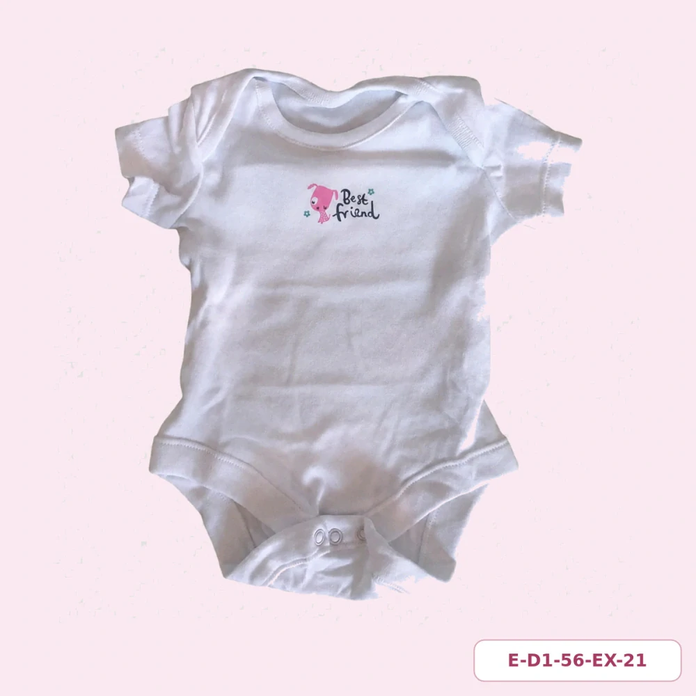 Dívčí bílé body Best friend s krátkým rukávem, vel. 56