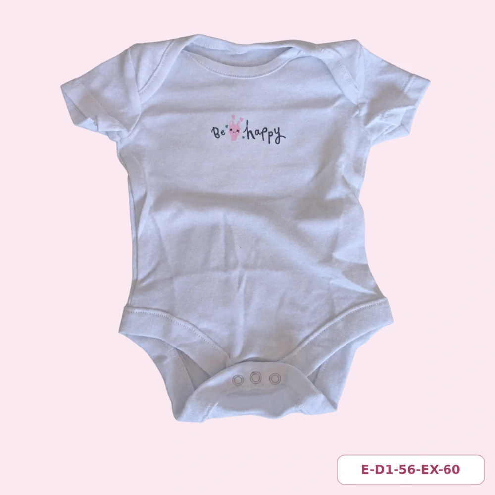 Dívčí bílé body Be happy s krátkým rukávem, vel. 56
