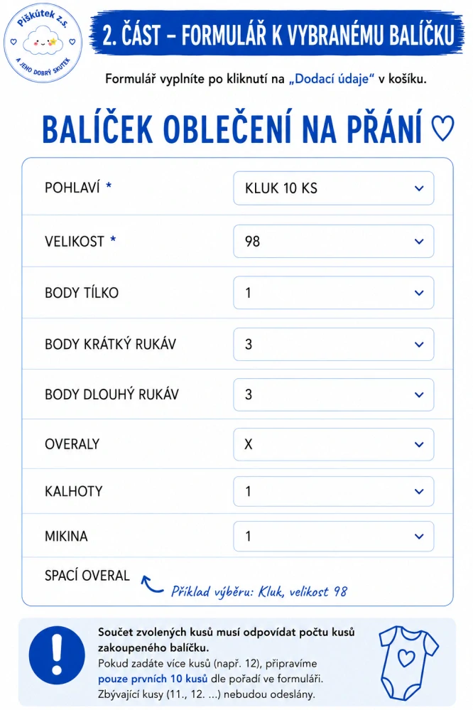 BALÍK OBLEČENÍ NEUTRÁL VE VELIKOSTI 122