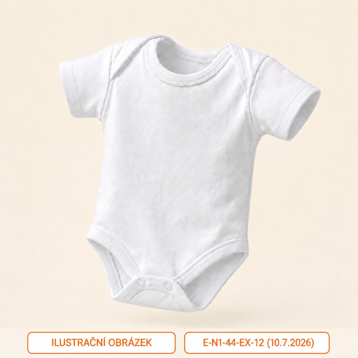 Neutrální bílé body s krátkým rukávem, vel. 44