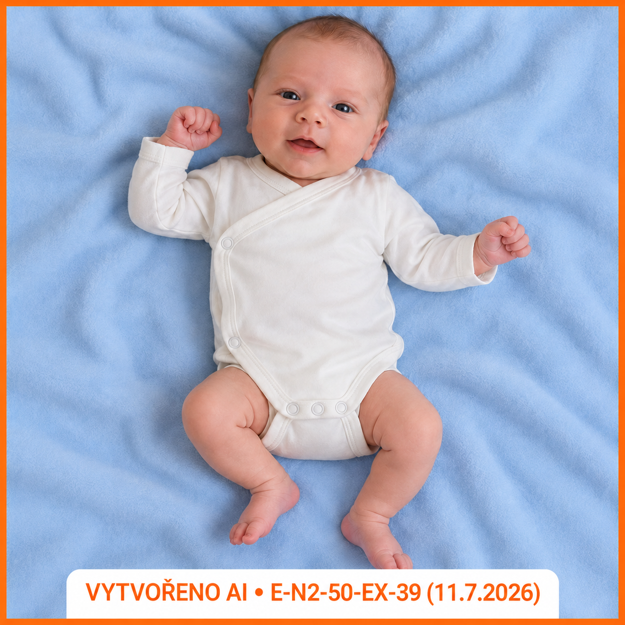 Neutrální zavinovací body baby club, dlouhý rukáv, vel. 50