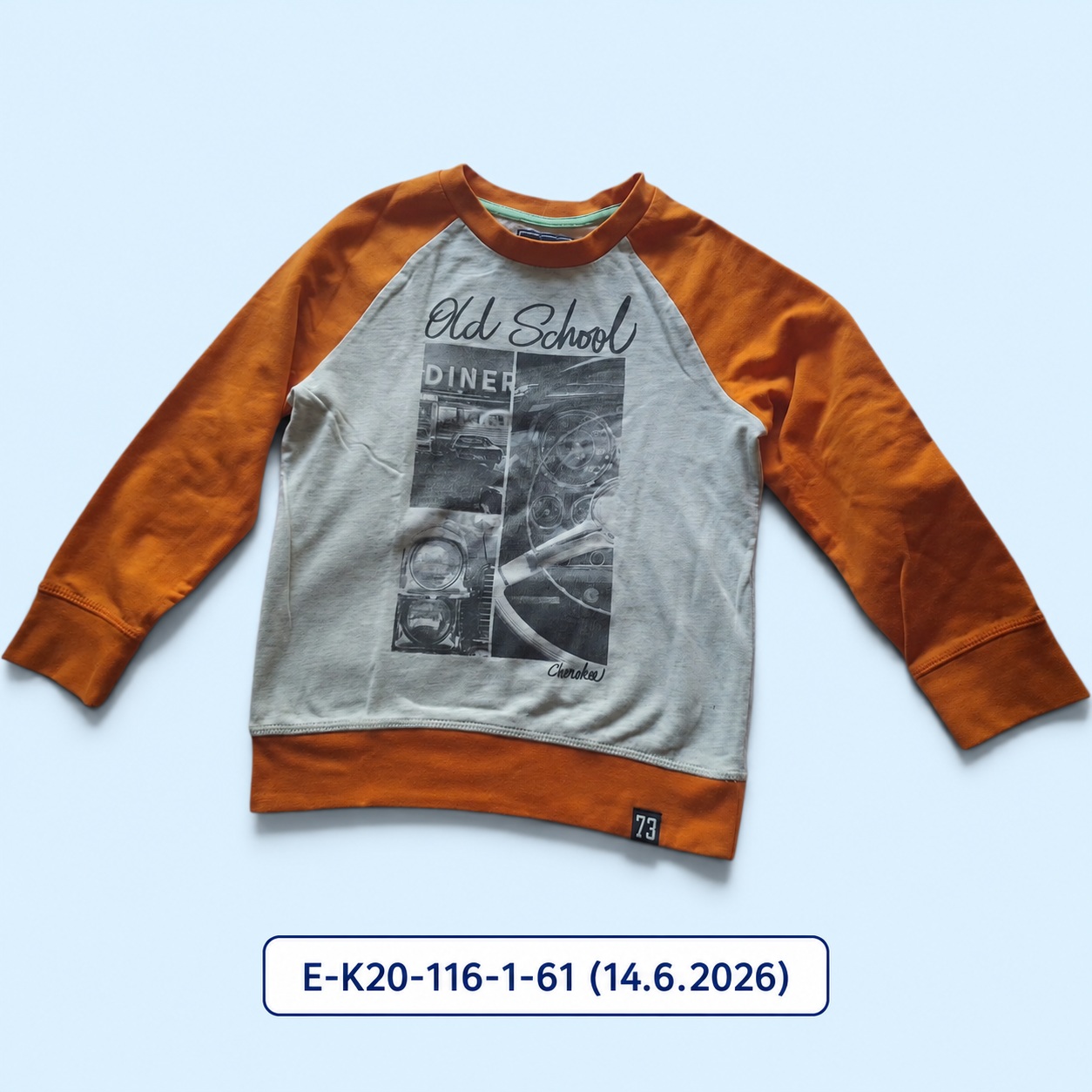 Rezavošedá mikina Cherokee Old School, vel. 116