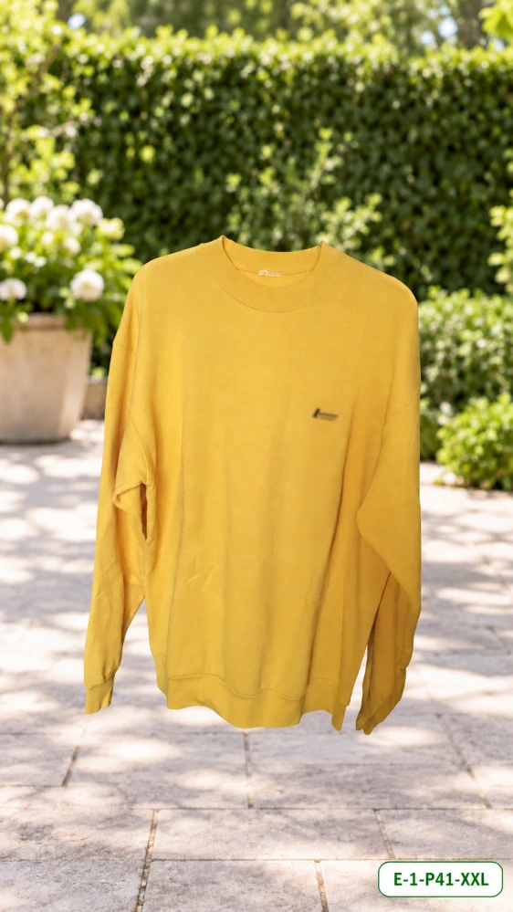 Pánská žlutá mikina s kulatým výstřihem – vel. 2XL
