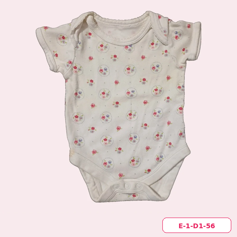 Dívčí květované body s krátkým rukávem, vel. 56