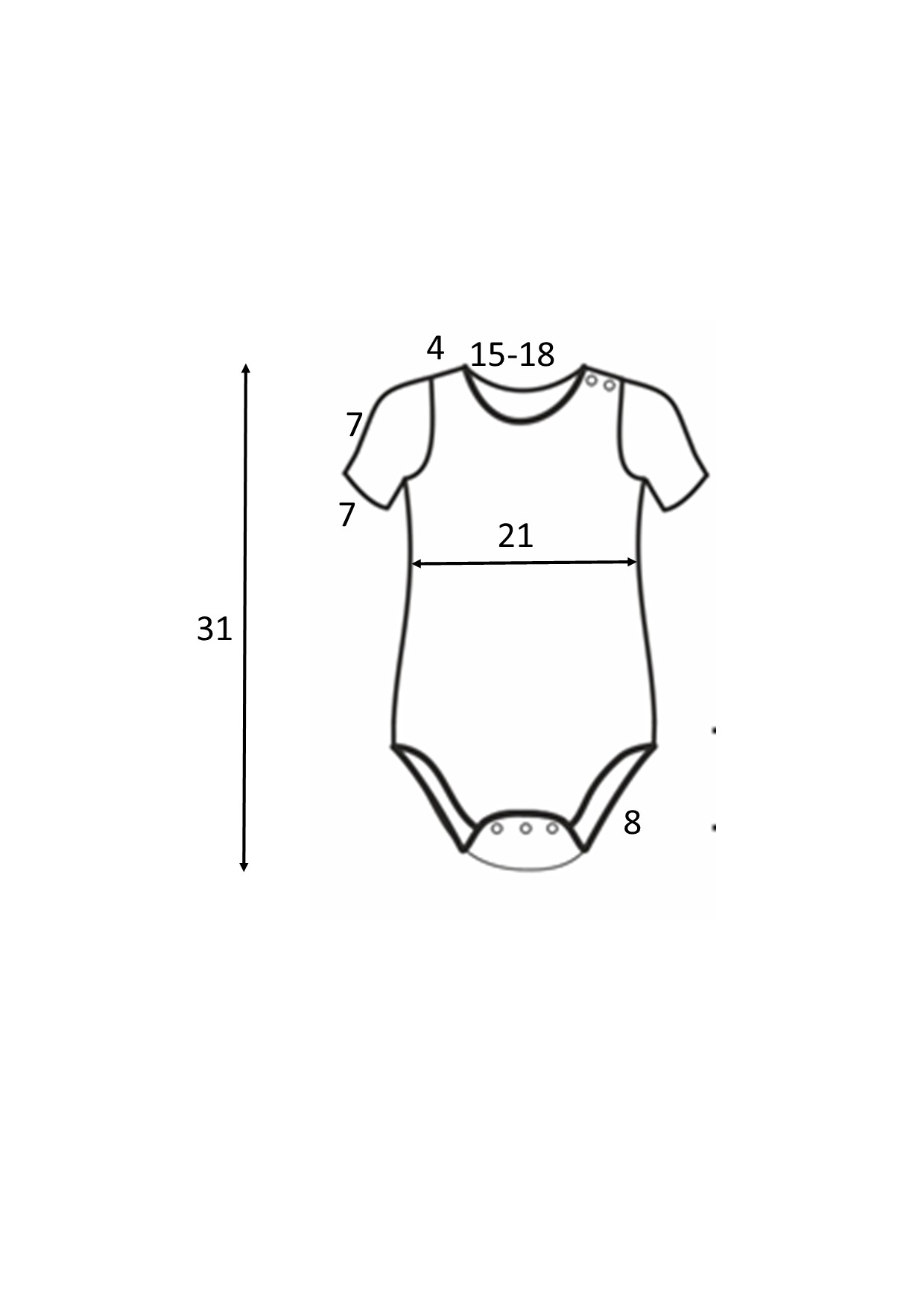 Body dívčí krátký rukáv