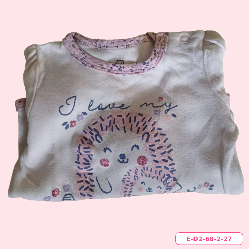 Dívčí body s ježky a nápisem I love my Mummy, vel. 68