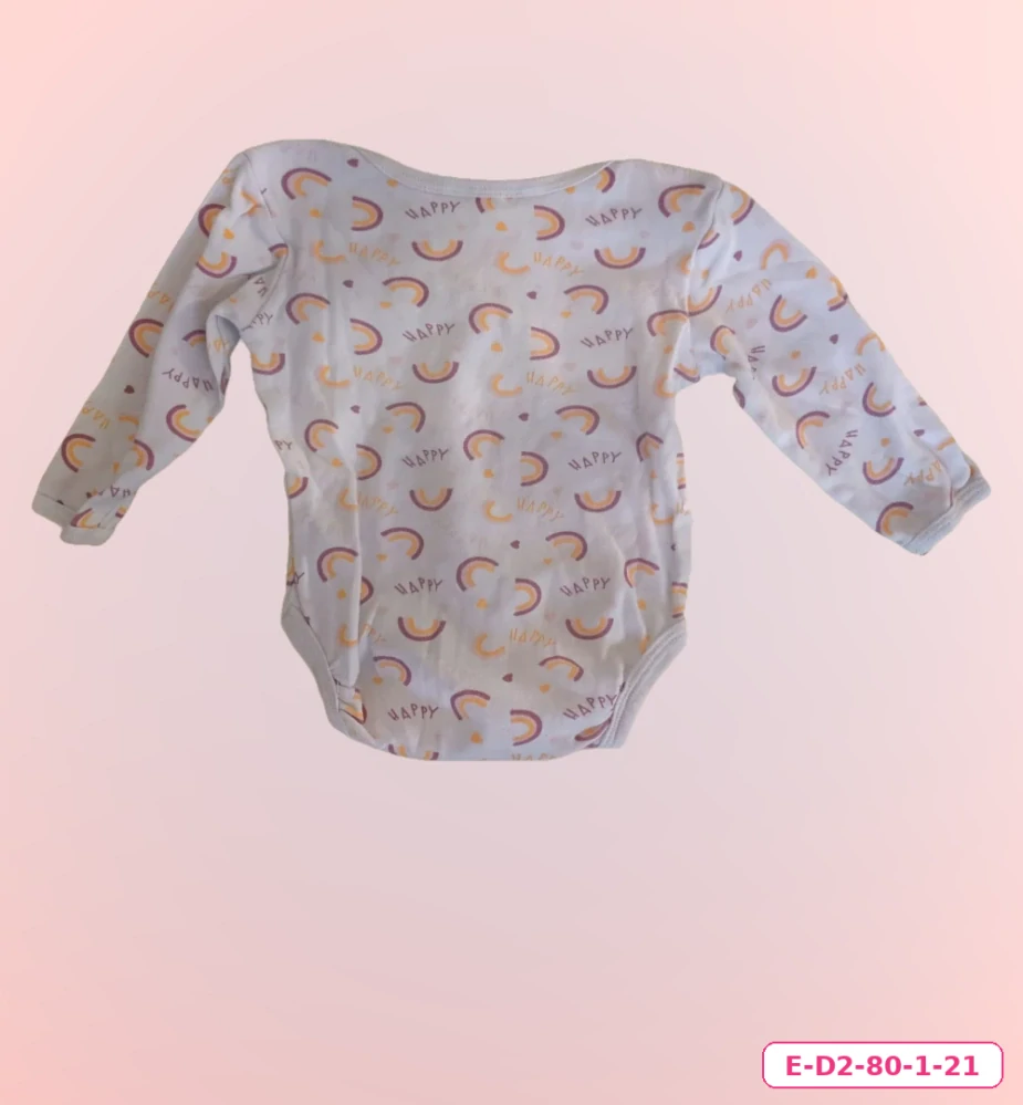 Dívčí body s duhou a dlouhým rukávem, vel. 80