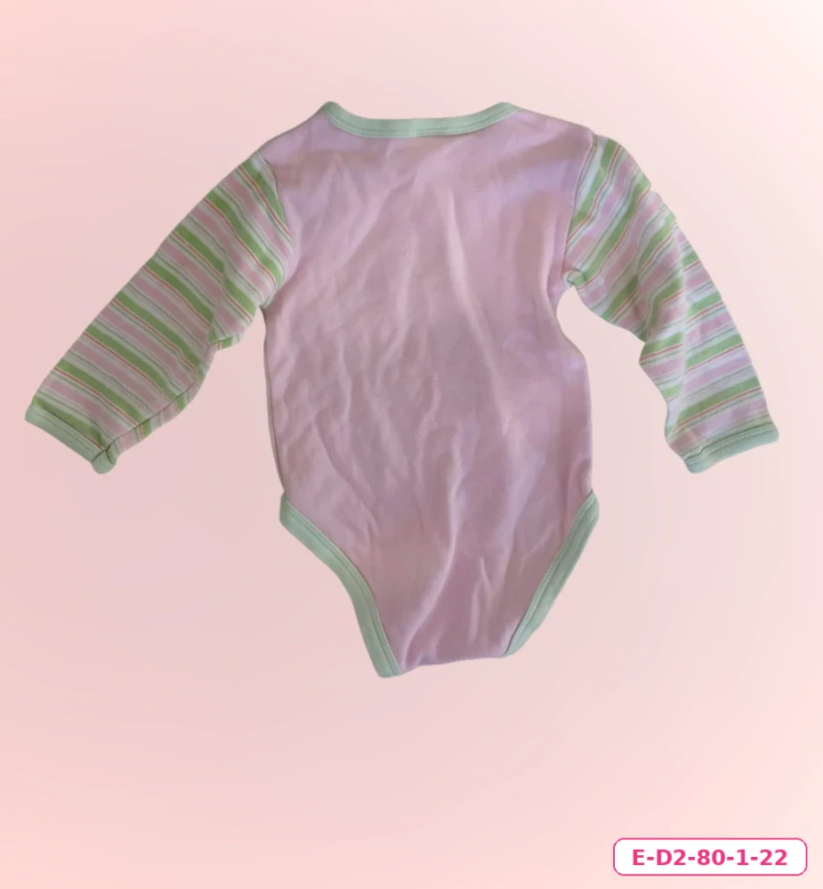 Dívčí růžové body s myškou a dlouhým rukávem, vel. 80