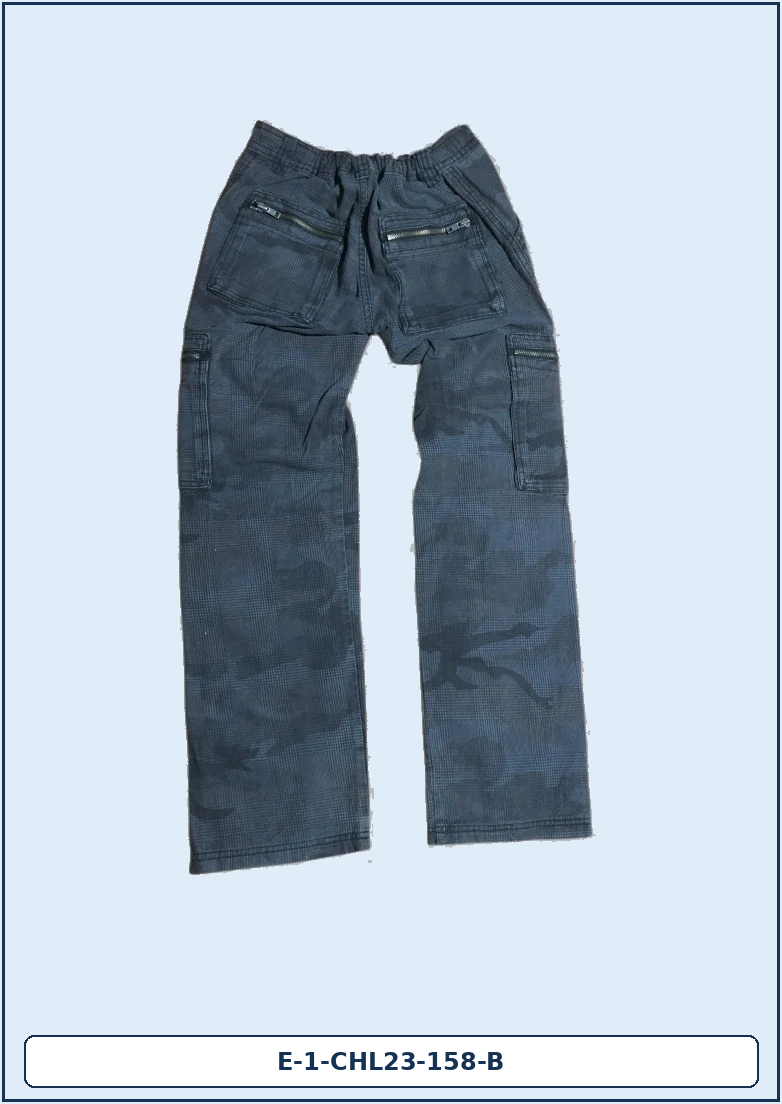Maskáčové kalhoty s kapsami na zip pro chlapce, vel. 158
