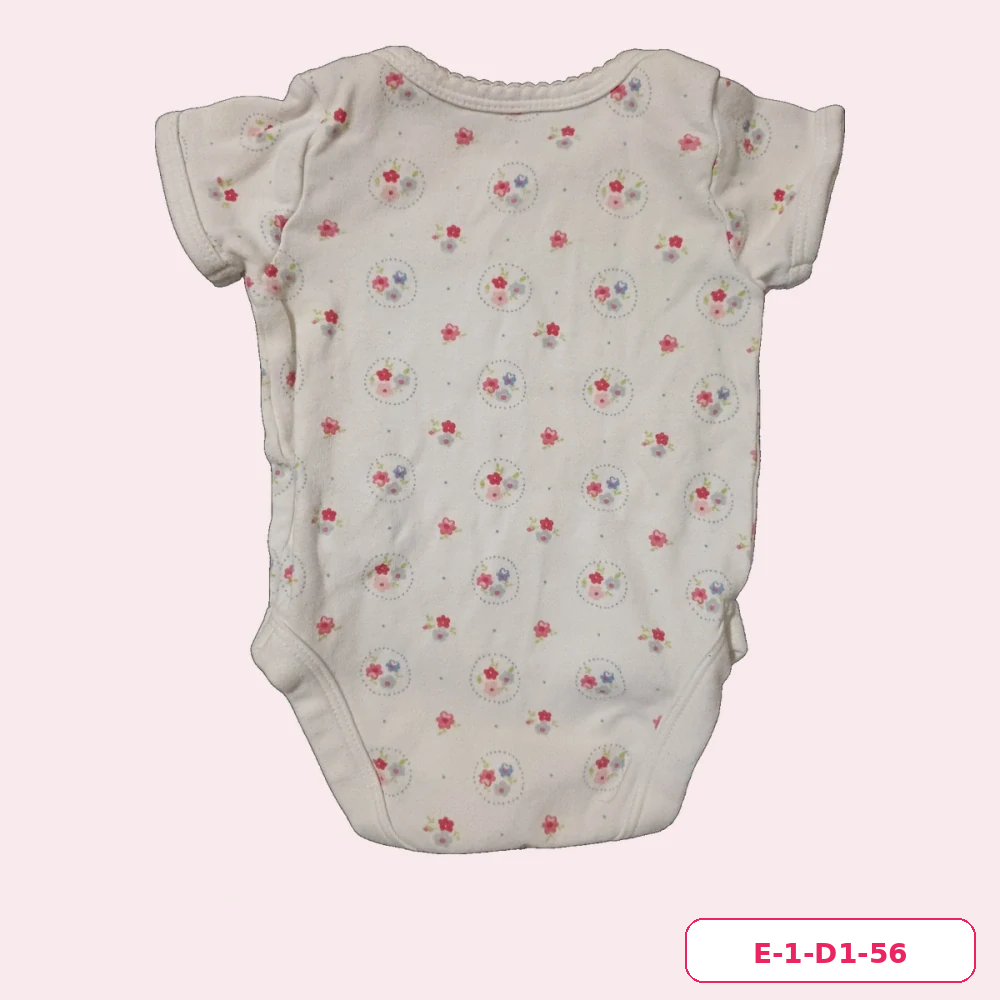 Dívčí květované body s krátkým rukávem, vel. 56