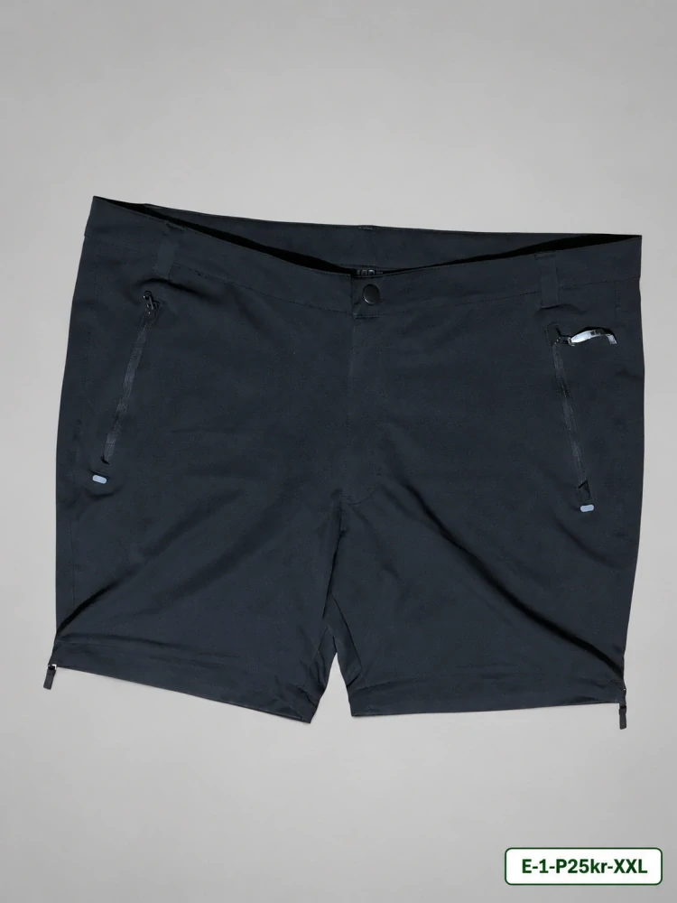Pánské tmavé kraťasy s kapsami na zip – vel. 2XL