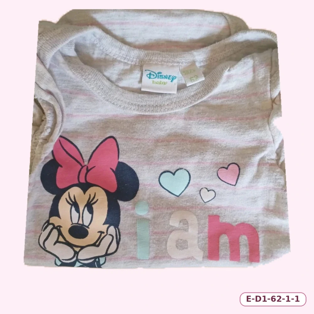 Dívčí šedé body Disney Minnie s krátkým rukávem, vel. 62