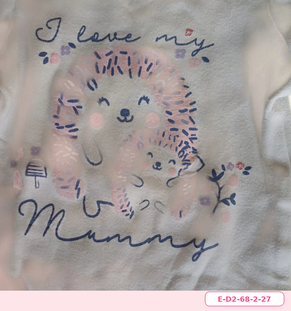 Dívčí body s ježky a nápisem I love my Mummy, vel. 68