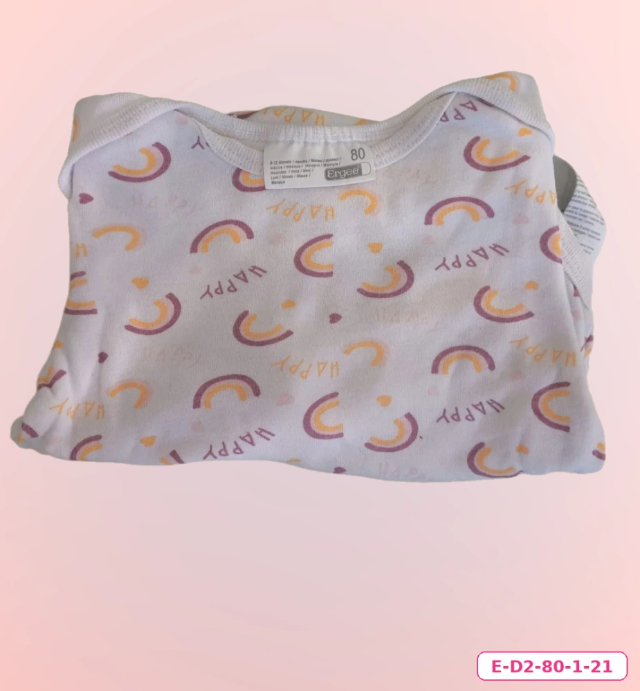 Dívčí body s duhou a dlouhým rukávem, vel. 80