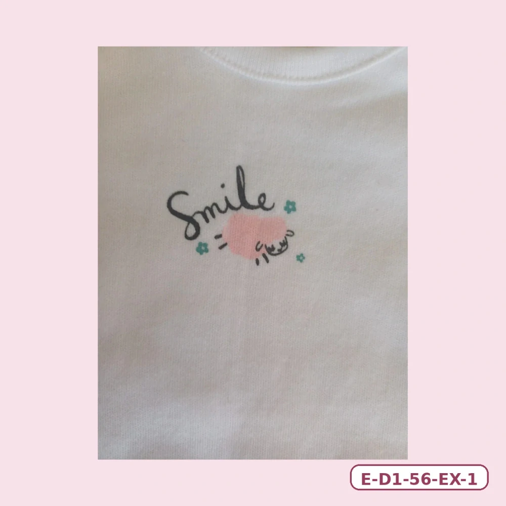 Dívčí bílé body Smile s krátkým rukávem, vel. 56