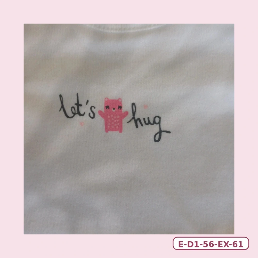 Dívčí bílé body Let’s hug s krátkým rukávem, vel. 56