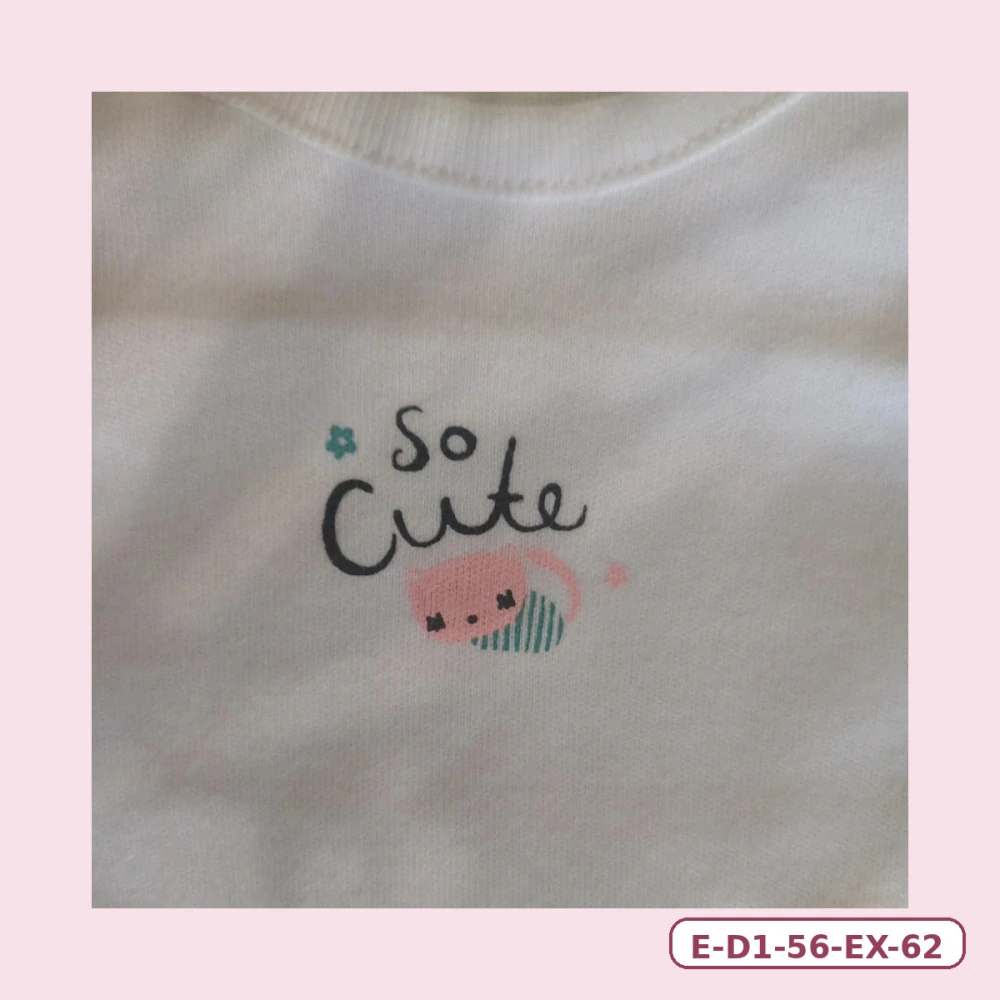 Dívčí bílé body So Cute s krátkým rukávem, vel. 56