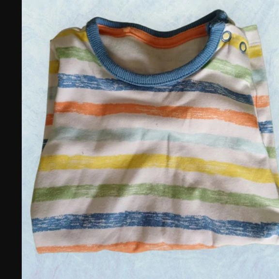 Klučičí letní overal s barevnými proužky, vel. 56