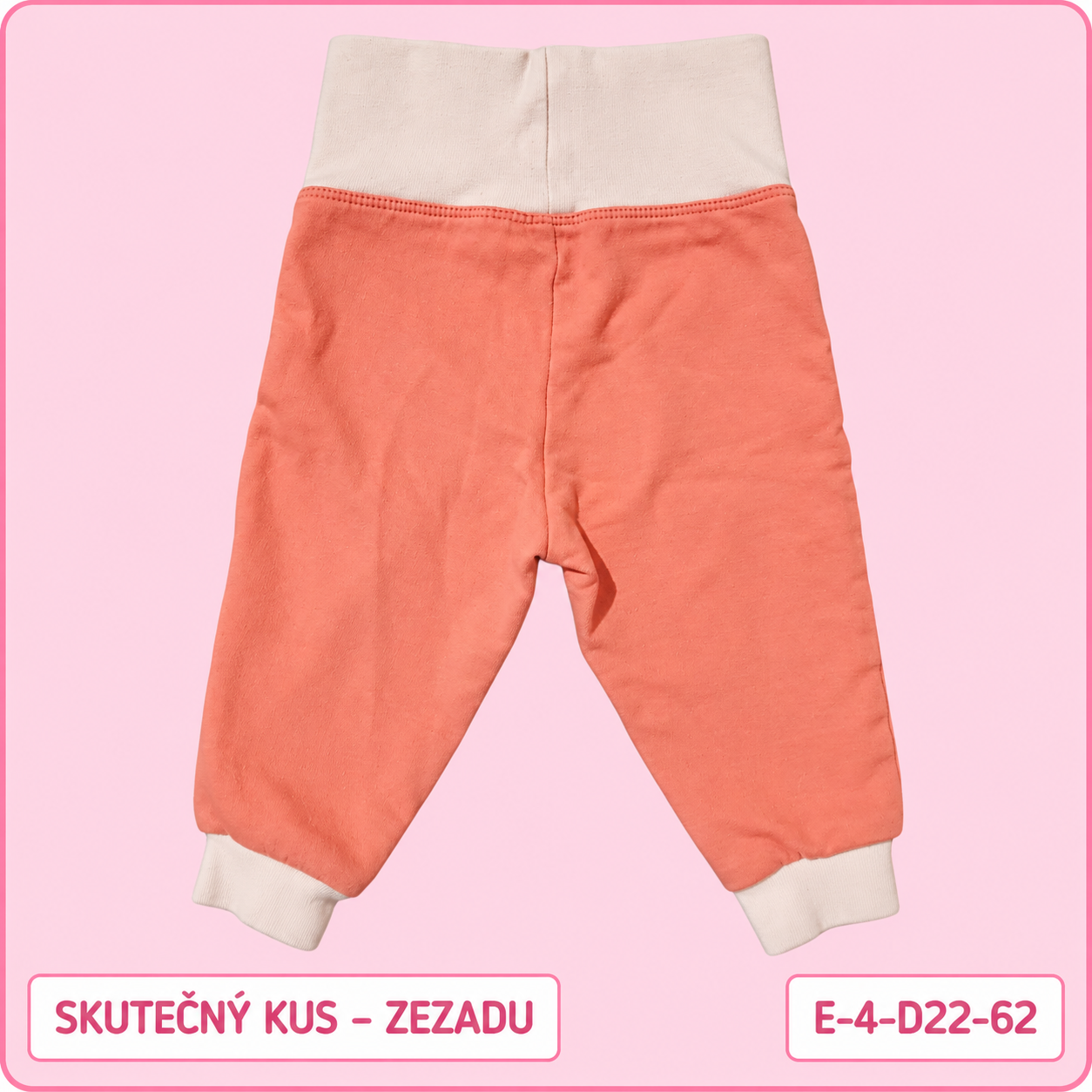 Dívčí korálové tepláky s vysokým pasem, vel. 62