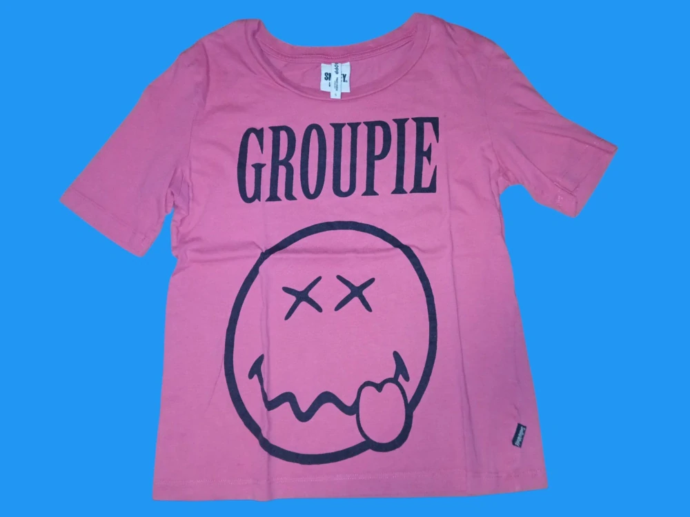 Růžové triko GROUPIE s krátkým rukávem pro slečnu, vel. 158