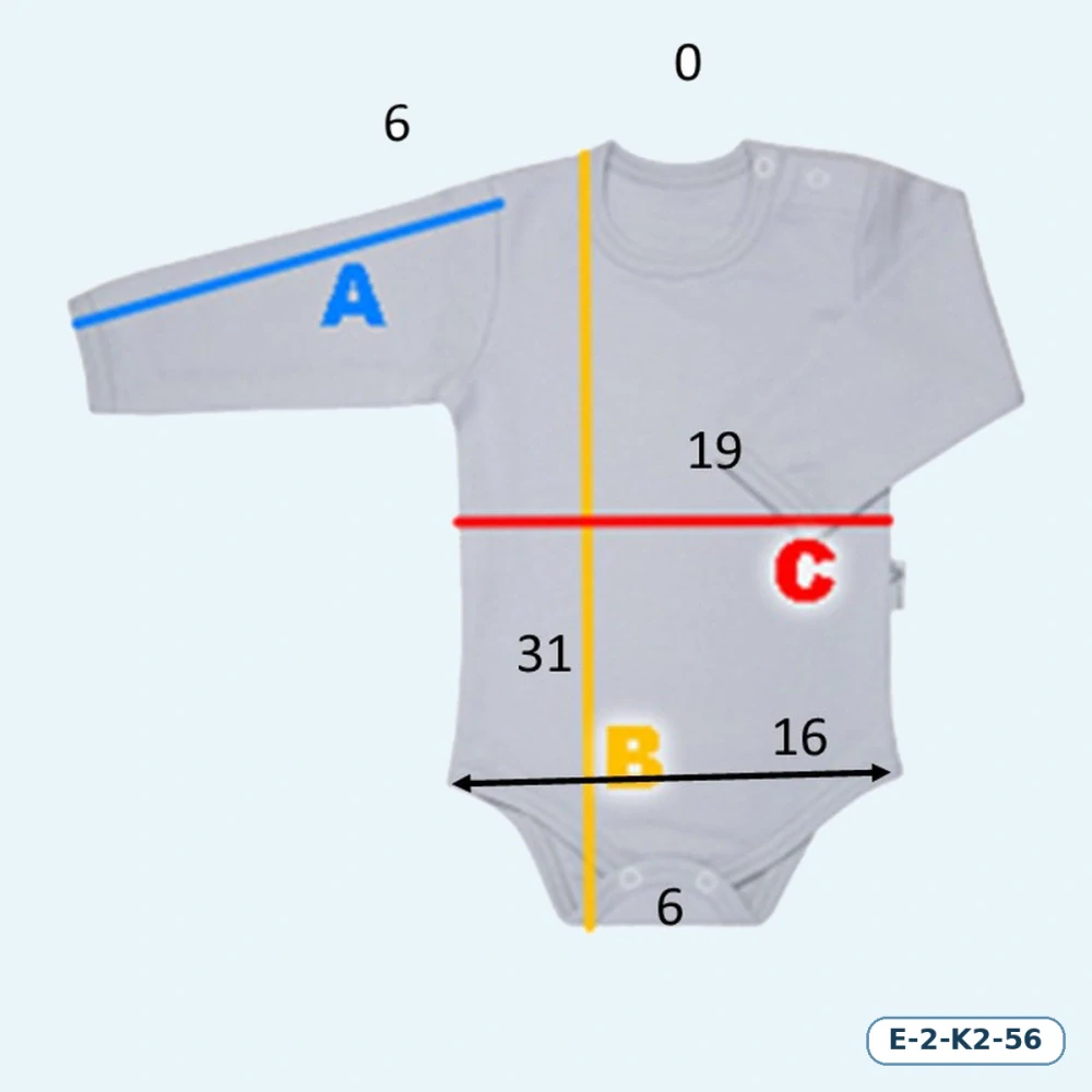 Klučičí body dlouhý rukáv – vel. 56