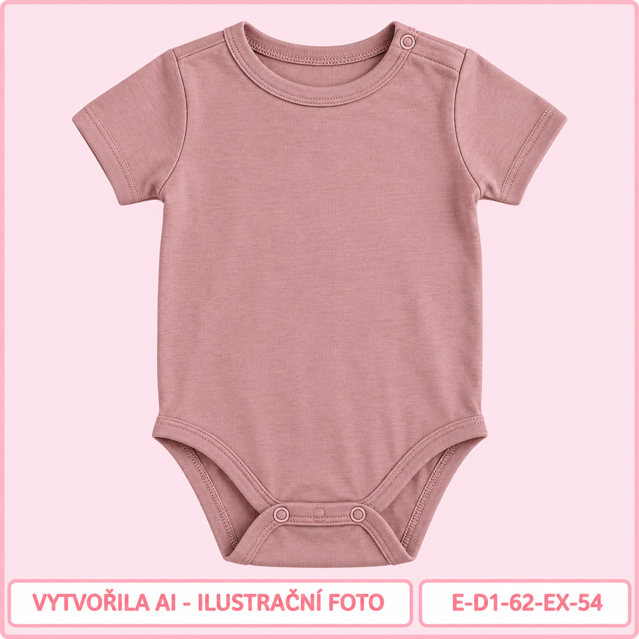 Dívčí starorůžové body s krátkým rukávem, vel. 62