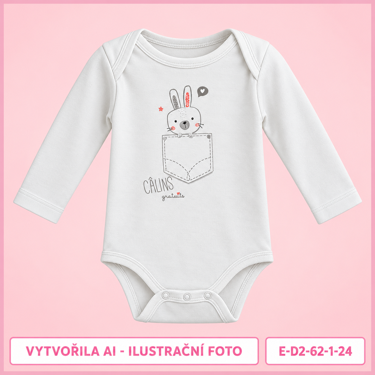 Dívčí body s králíčkem CÂLINS gratuits, vel. 62