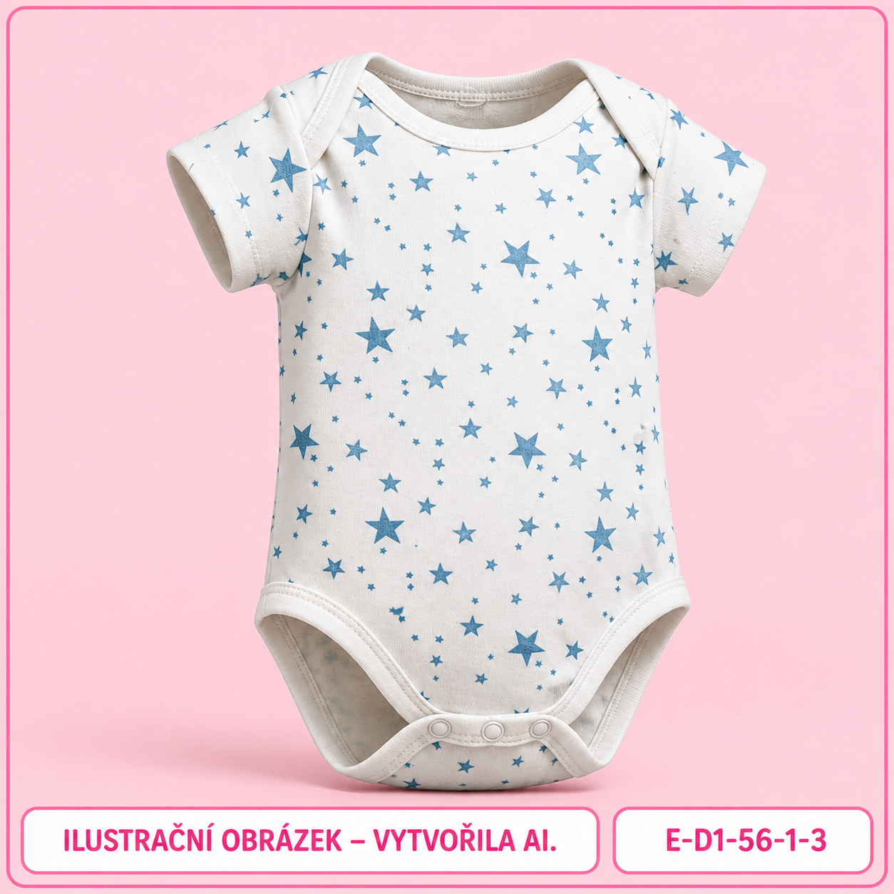 Dívčí bílé body s hvězdičkami a krátkým rukávem, vel. 56