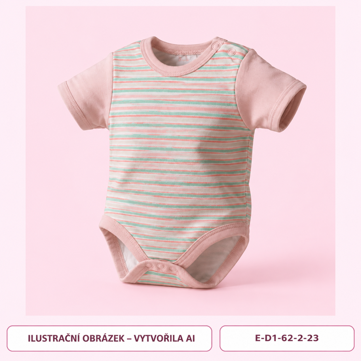 Dívčí pruhované body s krátkým rukávem, vel. 62