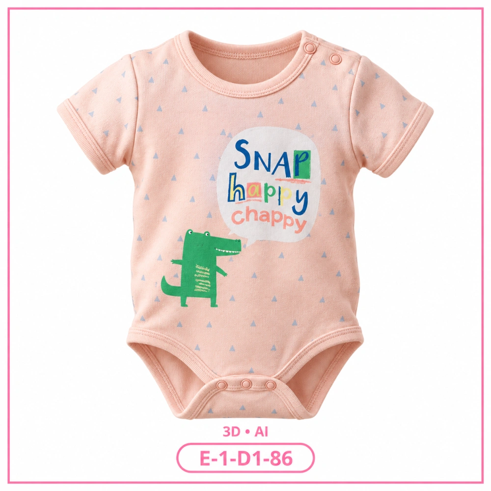 Dívčí růžové body s krokodýlem, vel. 86