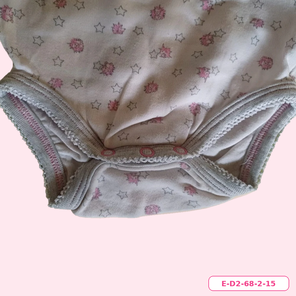 Dívčí body s hvězdičkami a růžovým vzorem, vel. 68
