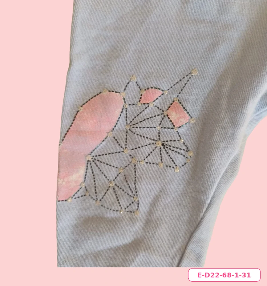 Dívčí světle modré legíny Cosmic Unicorn, vel. 68