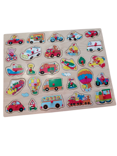 Dřevěná vlkládačka AUTA