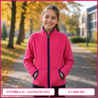 Dívčí fleecová mikina na zip vel. 152