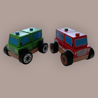 Hasičské auto dřevěné