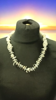 Dámský náhrdelník bílý - korálky + mušle