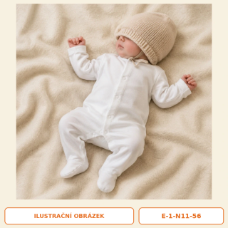 Neutrální bílý overal se šlapkami, vel. 56