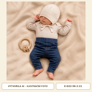 Neutrální tmavě modré džegíny, vel. 56