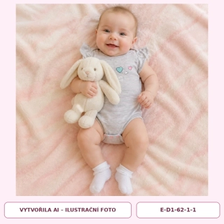 Dívčí šedé body Disney Minnie s krátkým rukávem, vel. 62