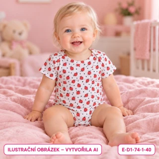 Dívčí body s beruškami a krátkým rukávem, vel. 74