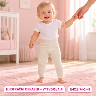 Dívčí smetanové jednobarevné legíny, vel. 74